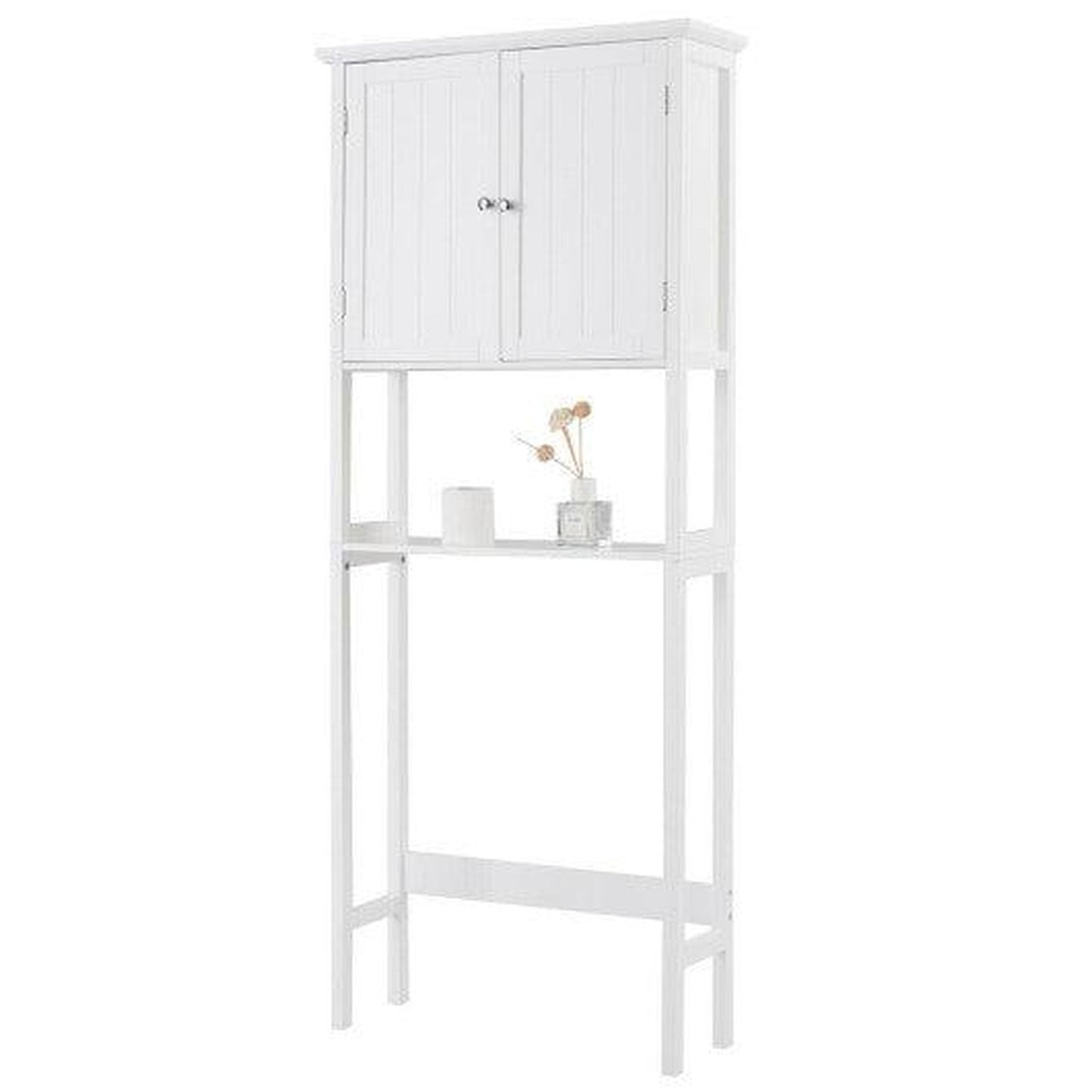 Costway Over The Toilet Bathroom Storage Space Saver with Shelf