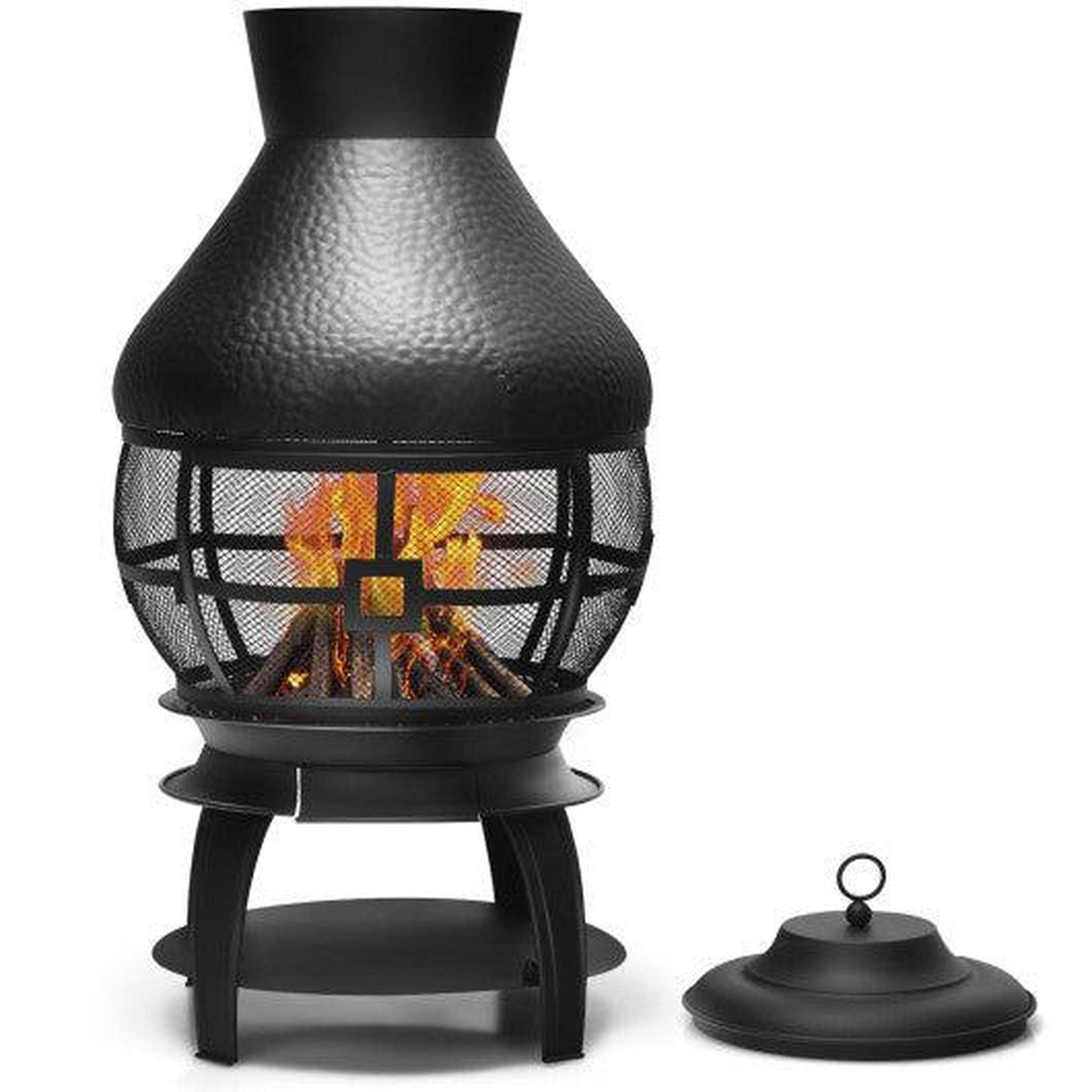 Costway Patio Wood Burning Chimneys Fireplace