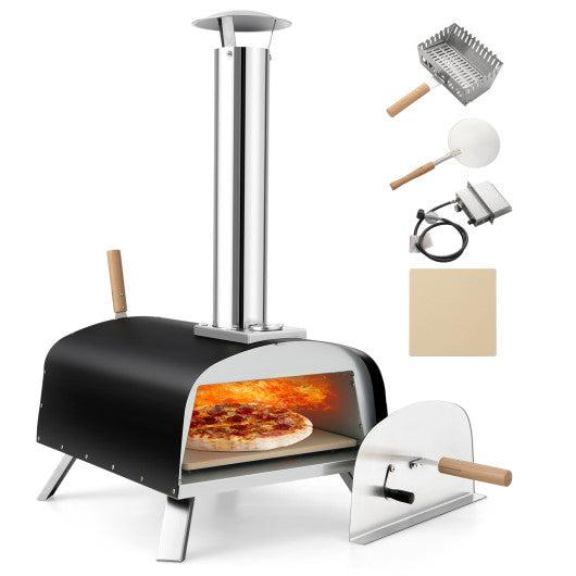 Costway Portable Multi-Fuel Pizza Oven with Pizza Stone and Pizza Peel