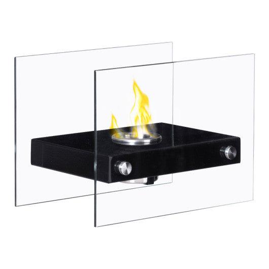 Costway Portable Ventless Firepit Bio Ethanol Tabletop Fireplace
