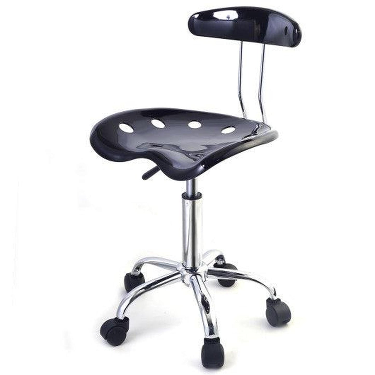 Costway Red New ABS Tractor Seat Adjustable Bar Stools Swivel Chrome Kitchen Breakfast