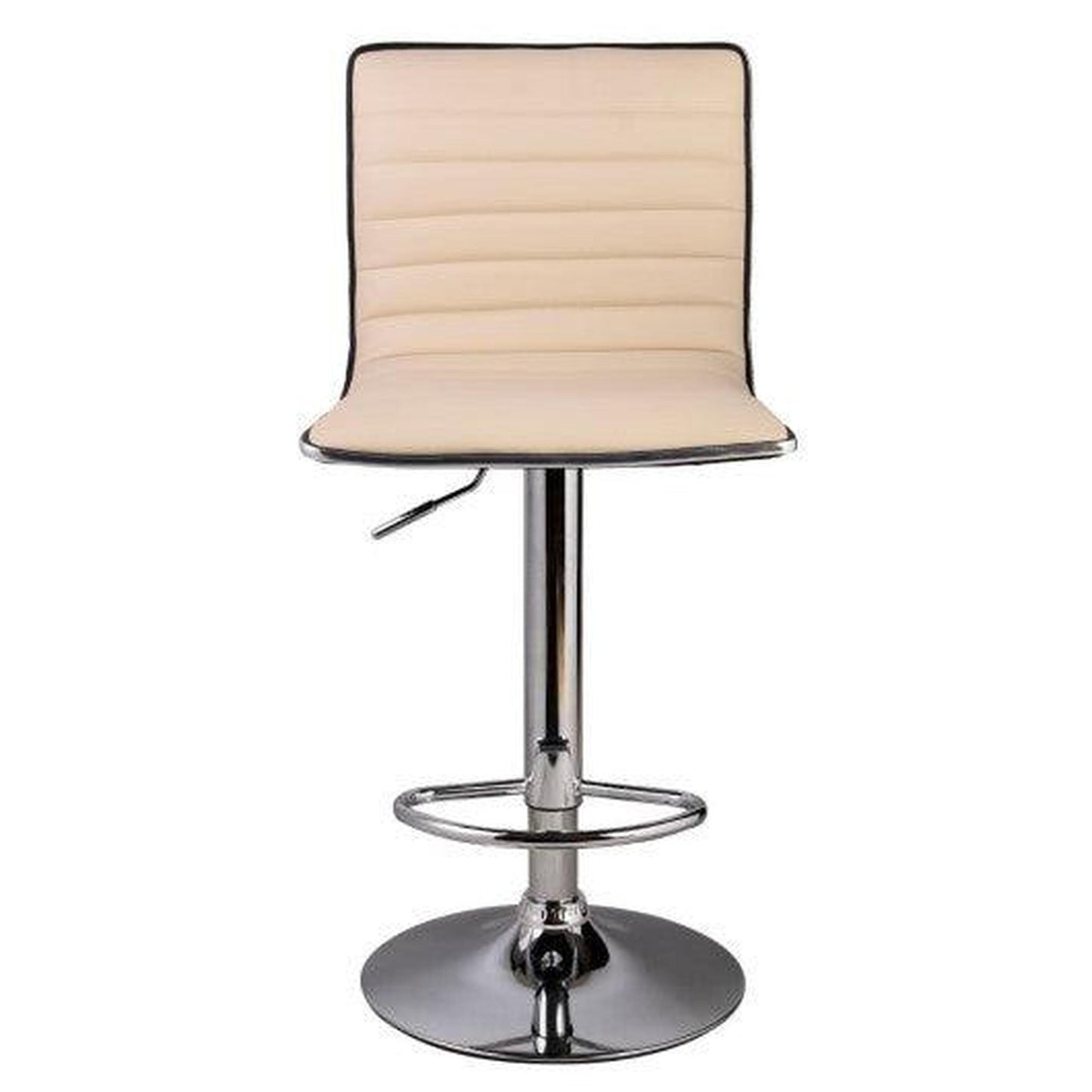 Costway Set of 2 Off White Swivel Bar Stools Dining Chairs