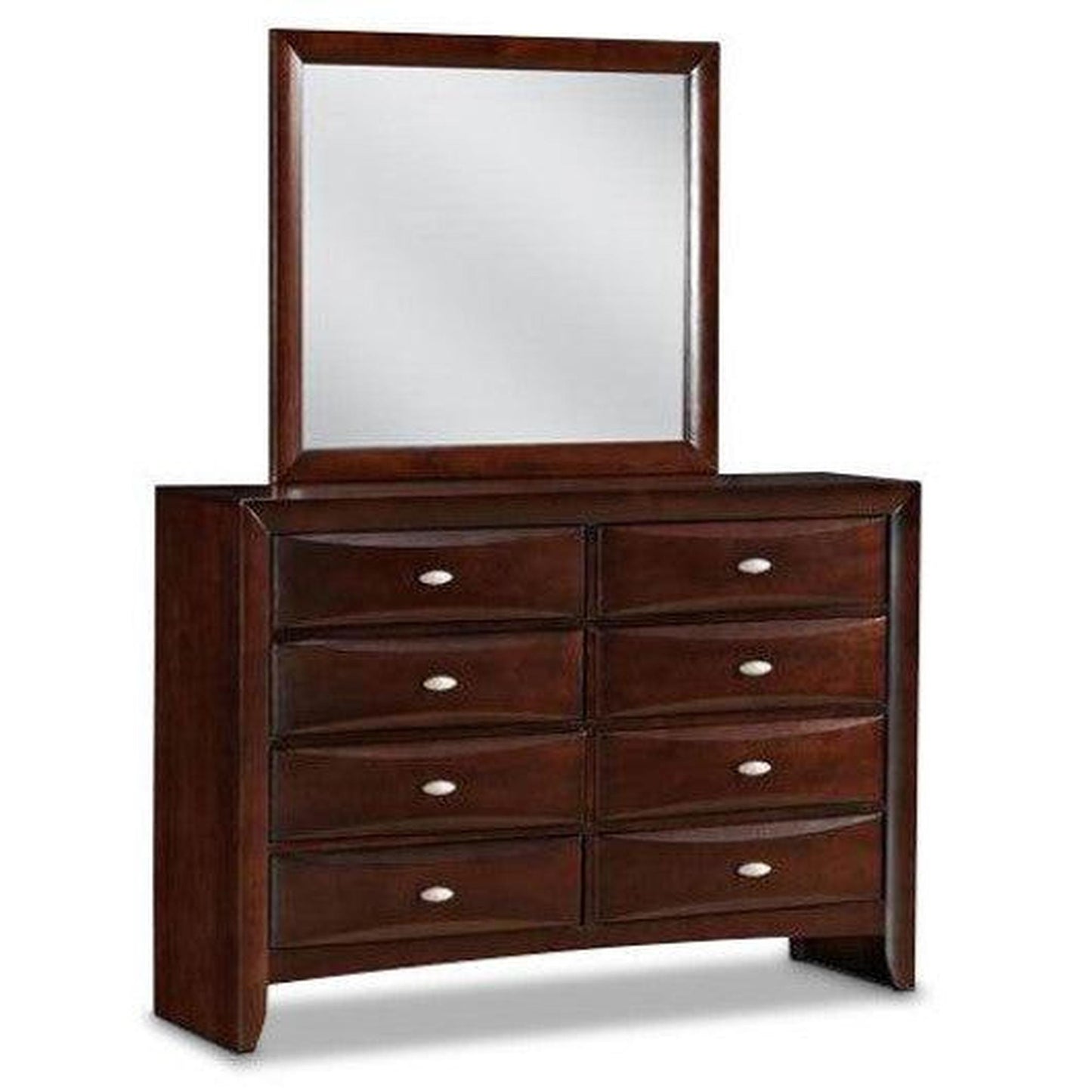 Costway Storage 8 Dresser Chest Furniture with Mirror Standard