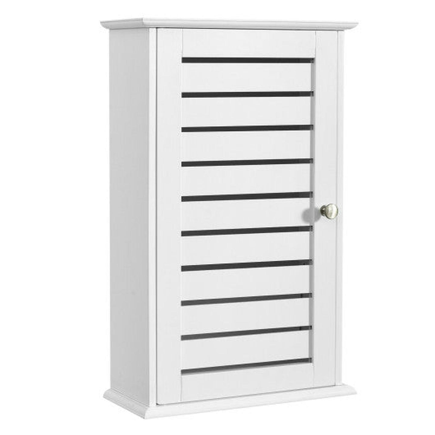 Costway White Wall Mount Medicine Cabinet Multifunction Storage Organizer