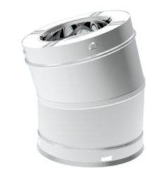 Country Stoves 30° Stainless Steel Elbow for Wood Burning Vent Type Stoves & Fireplaces