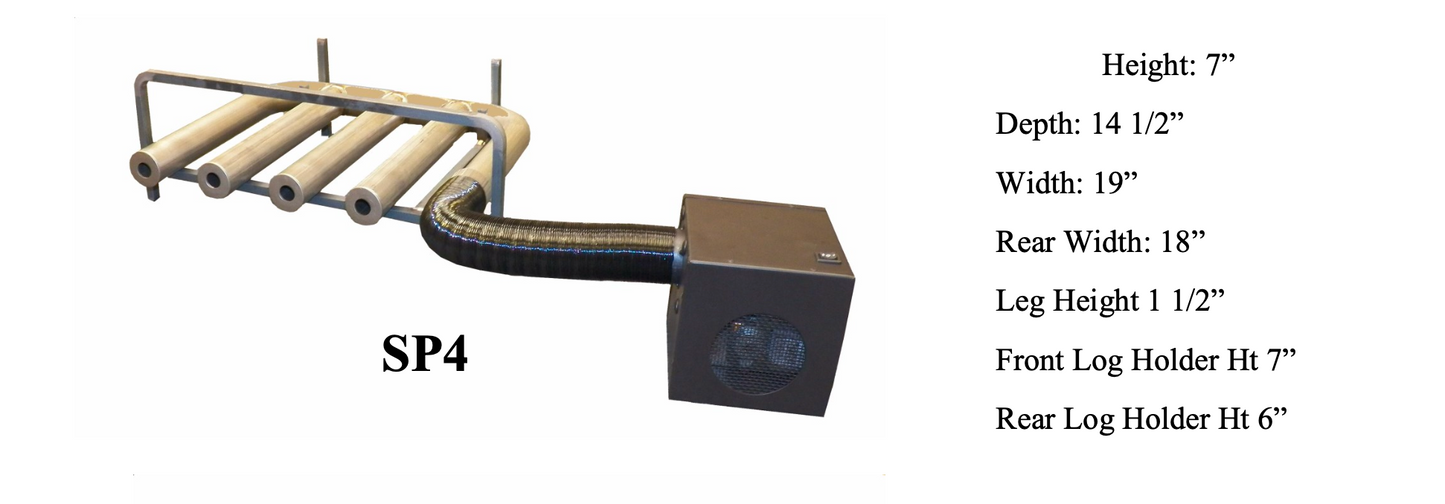 Custom Firescreen Spitfire 4 Tube Fireplace Heater With Blower