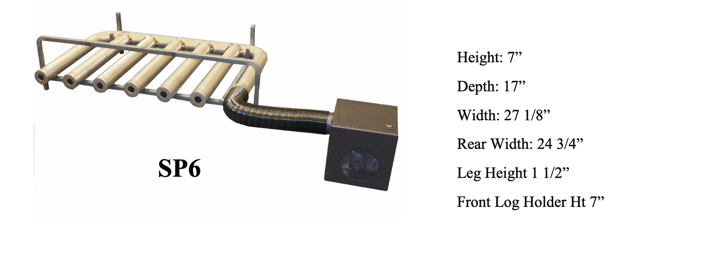 Custom Firescreen Spitfire 6 Tube Fireplace Heater With Blower