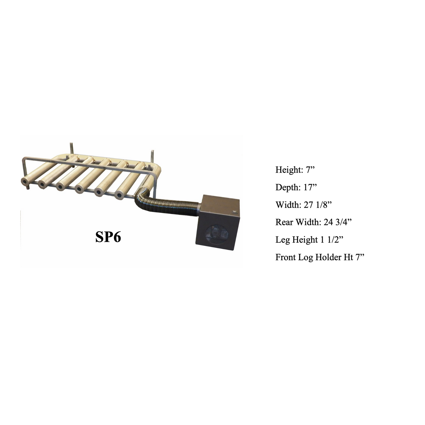 Custom Firescreen Spitfire 6 Tube Fireplace Heater With Blower