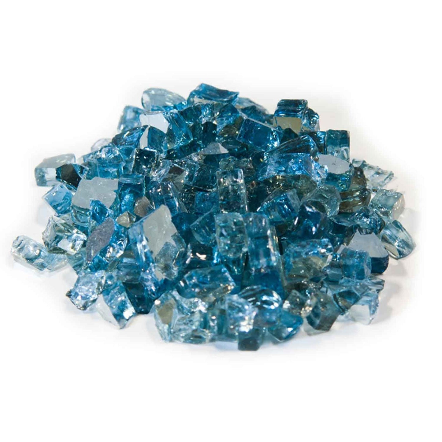 Dagan Industries 1/4" Steel Blue Reflective Fire Glass (10 lbs)