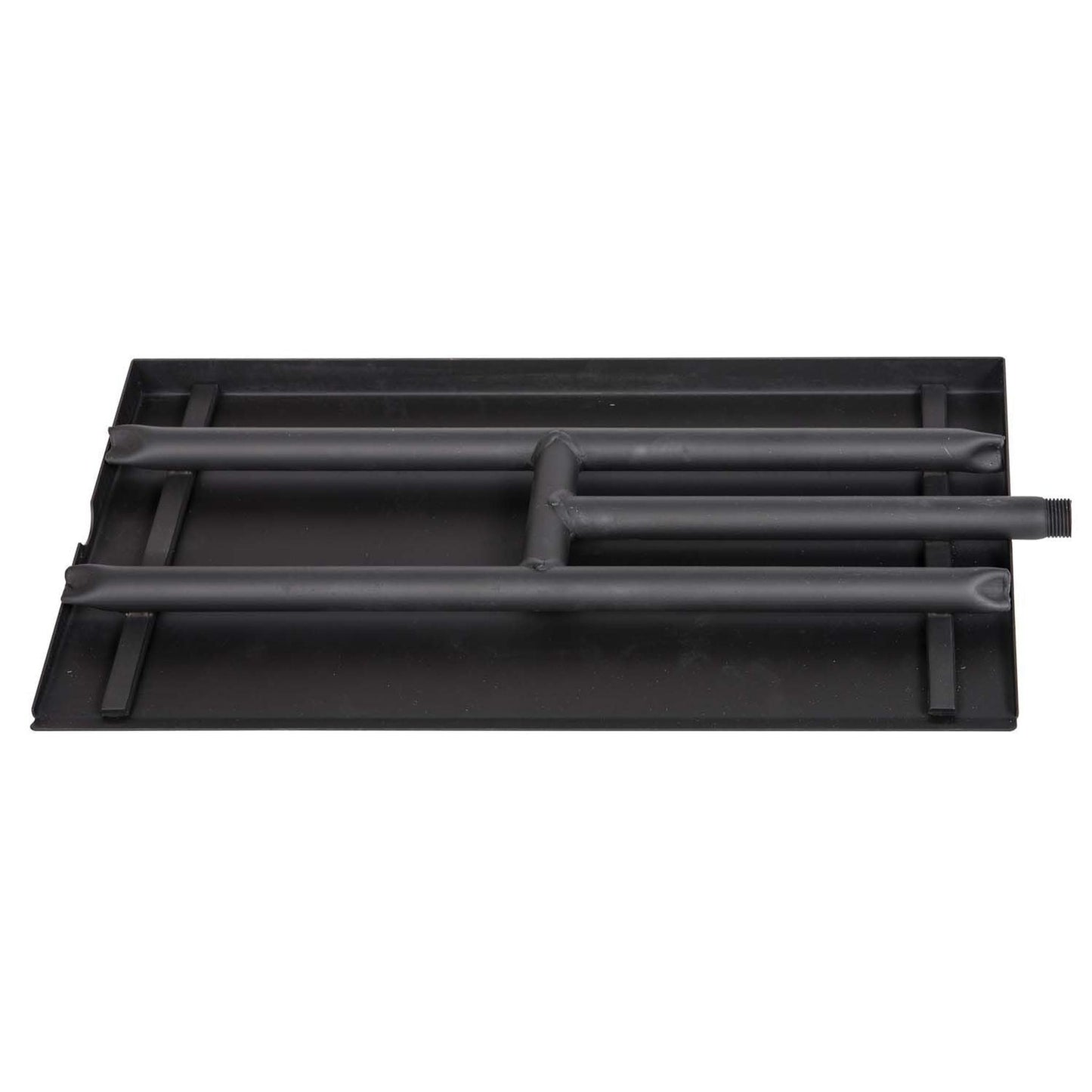 Dagan Industries 18" Black Steel Natural Gas Ember Pan With H-Style Burner