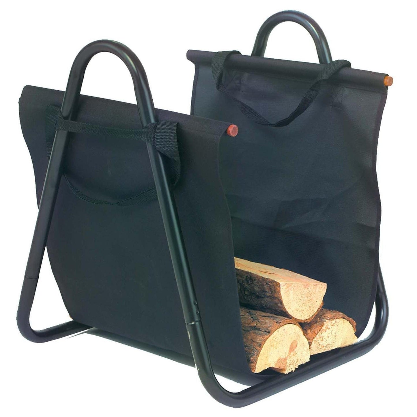 Dagan Industries 18" x 20" Black Log Holder With Canvas Carrier