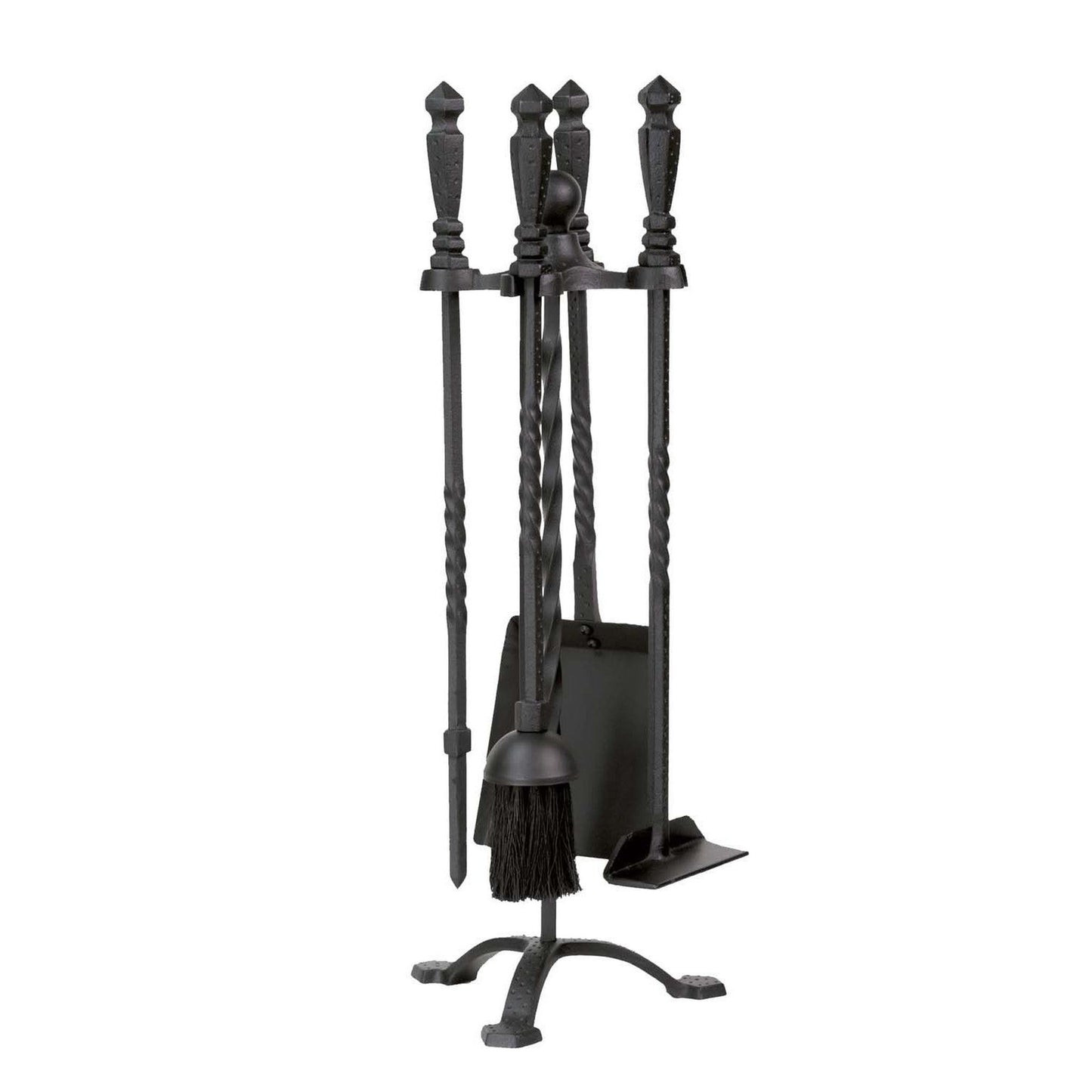 Dagan Industries 22" Black Wrought Iron 5-Piece Stove Fireset