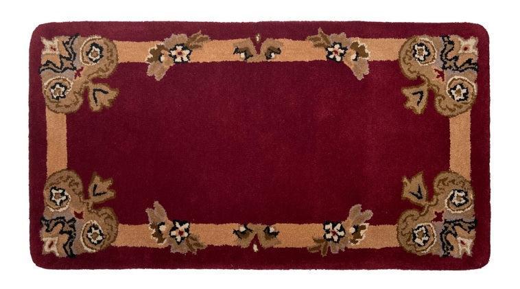 Dagan Industries 28" x 56" Brown Floral Hearth Rug