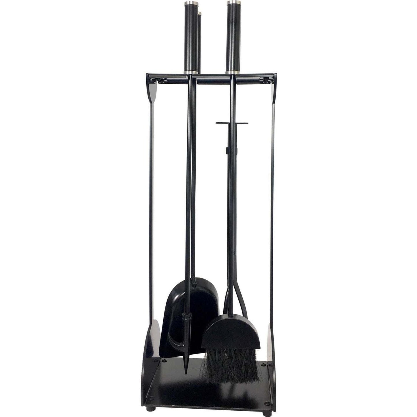 Dagan Industries 30" Black and Stainless Steel 5-Piece Fireplace Tool Set