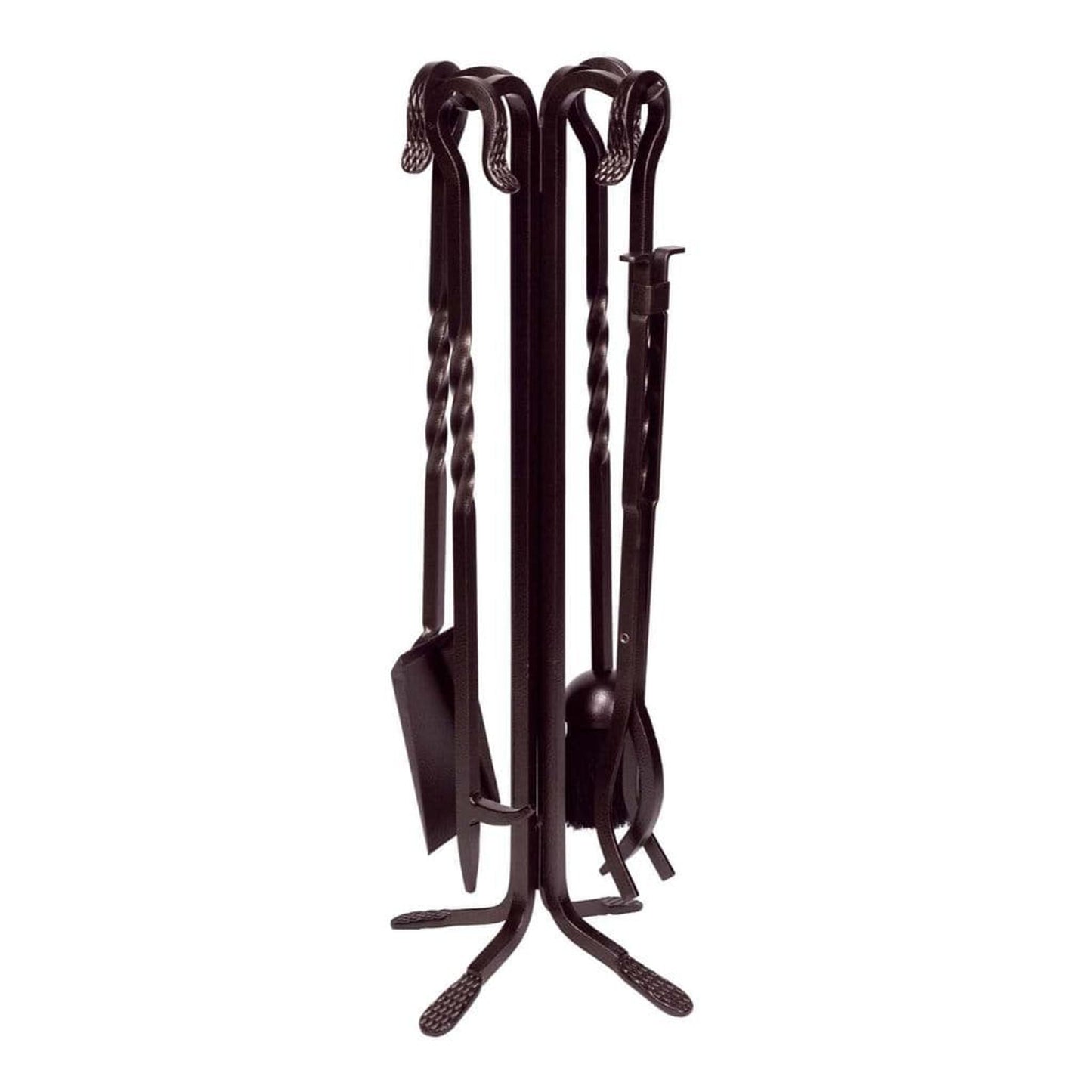 Dagan Industries 30" Bronze Wrought Iron 5-Piece Twist Rod Fireset