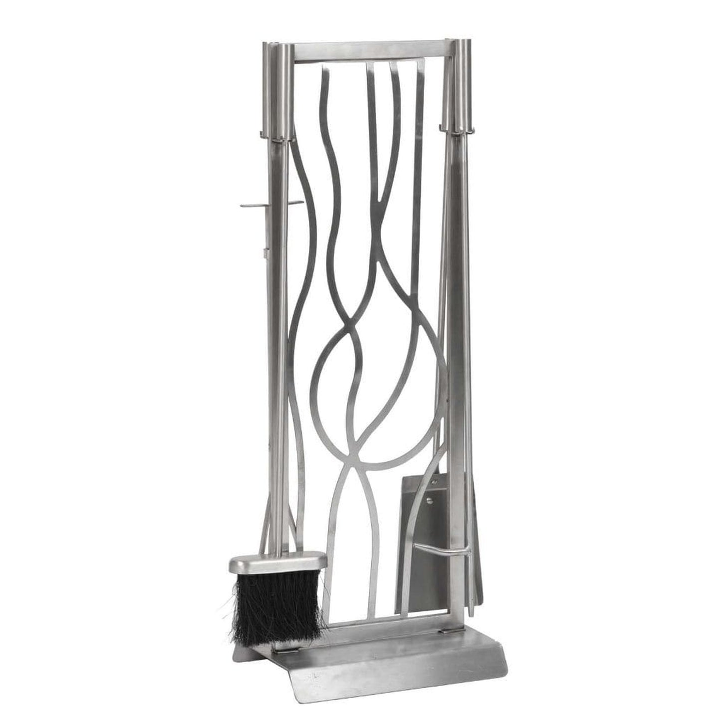 Dagan Industries 30" Stainless Steel 5-Piece Modern Abstract Design Fireplace Tool Set