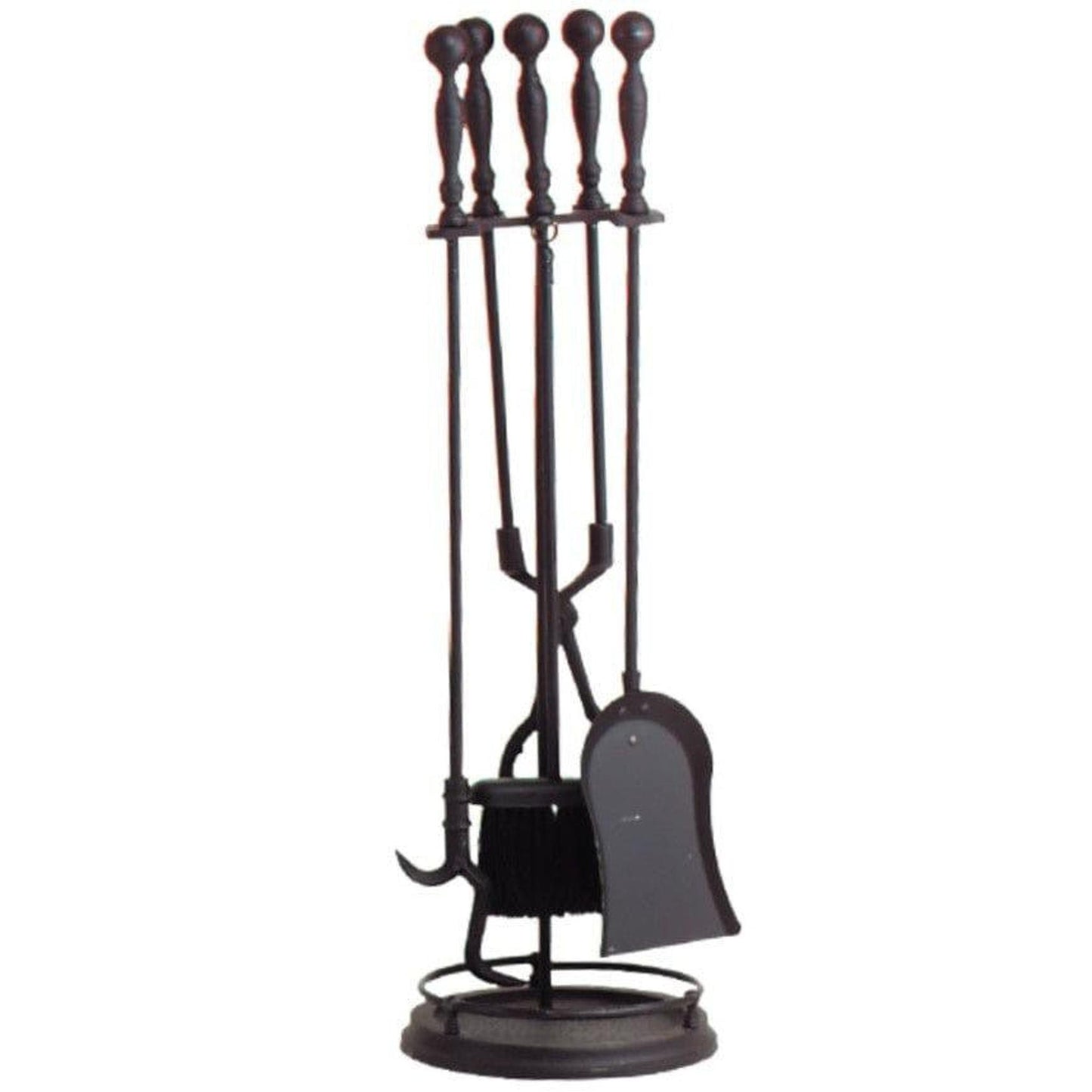 Dagan Industries 31" Five Piece Fireplace Tool Set in Black - 1156