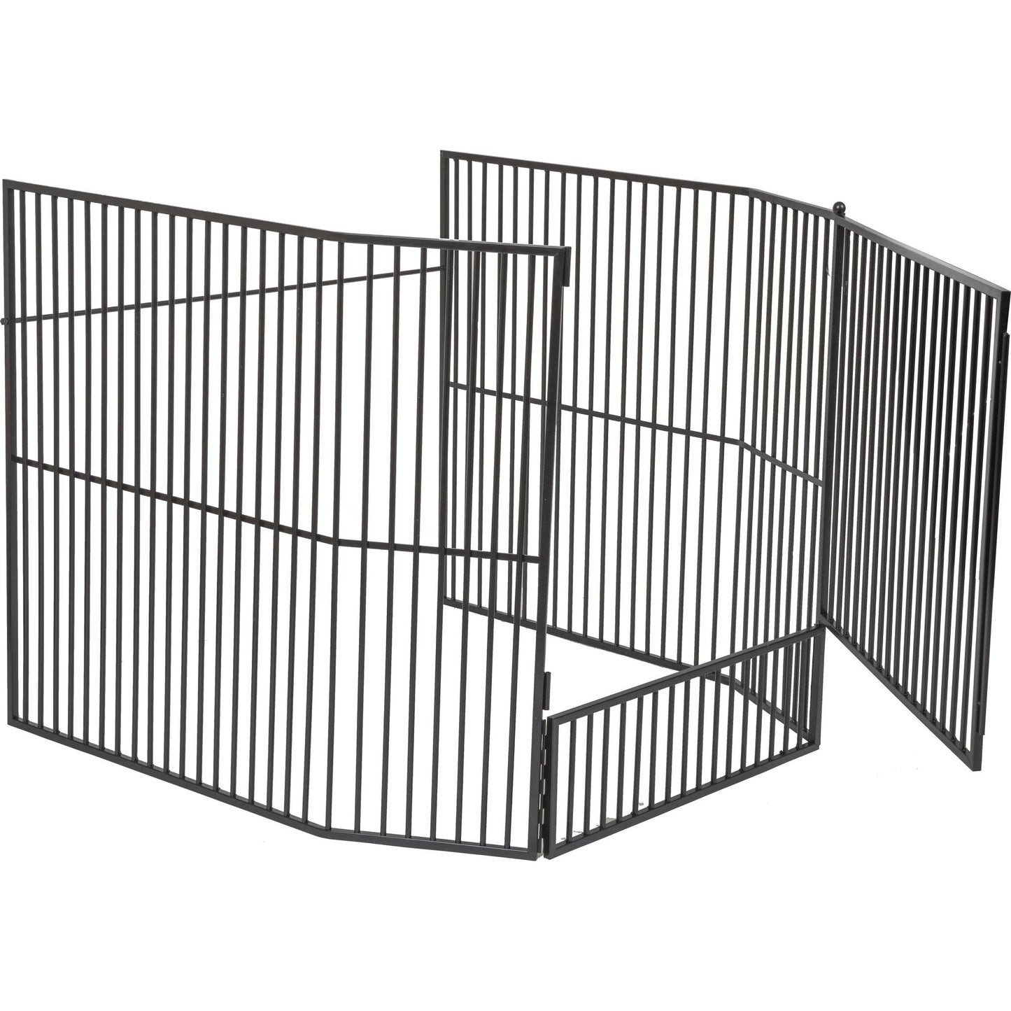 Dagan Industries 35" x 31" Black Stove Guard Screen With Rectangular Door