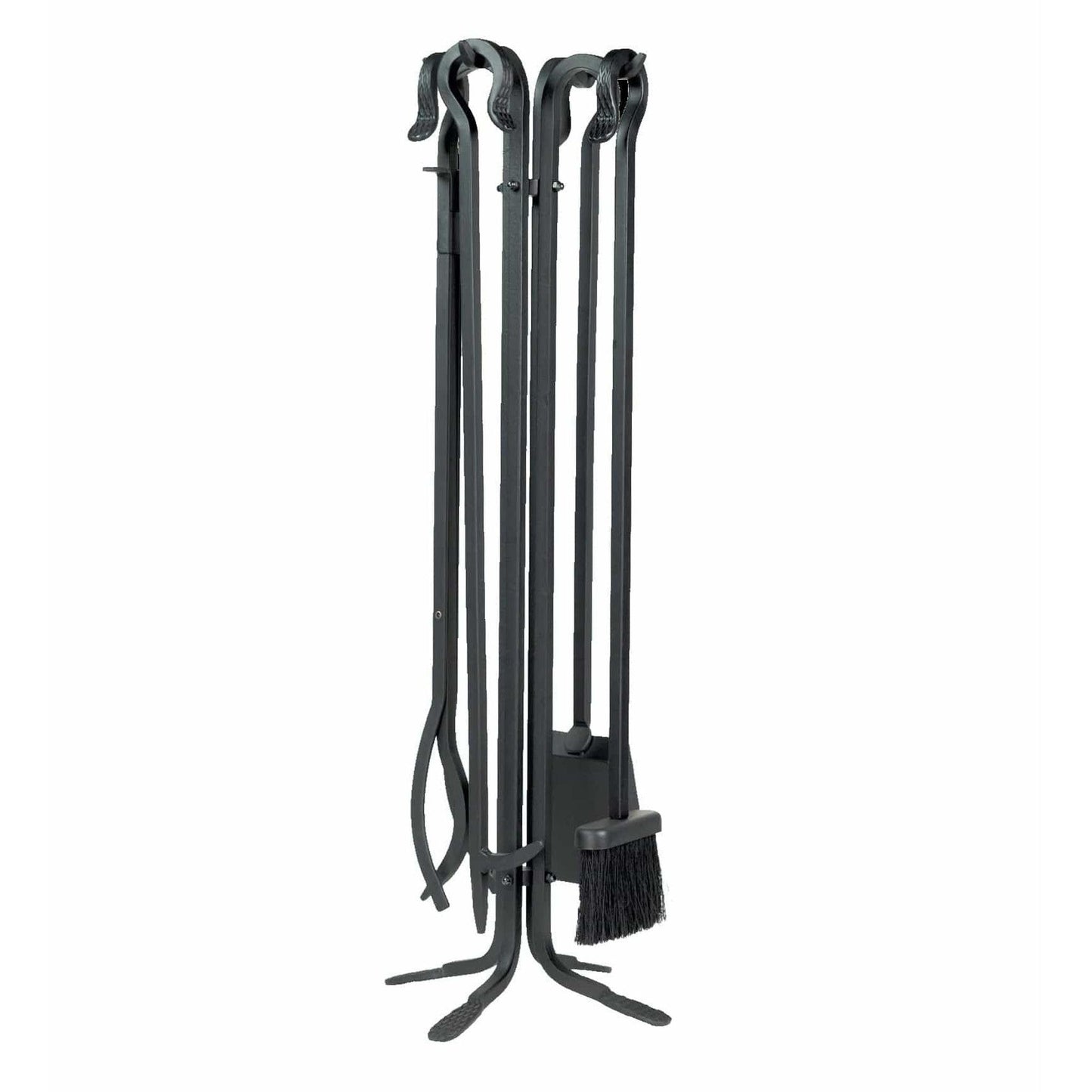 Dagan Industries 36" Five Piece Wrought Iron Fireplace Tool Set in Black - 5836