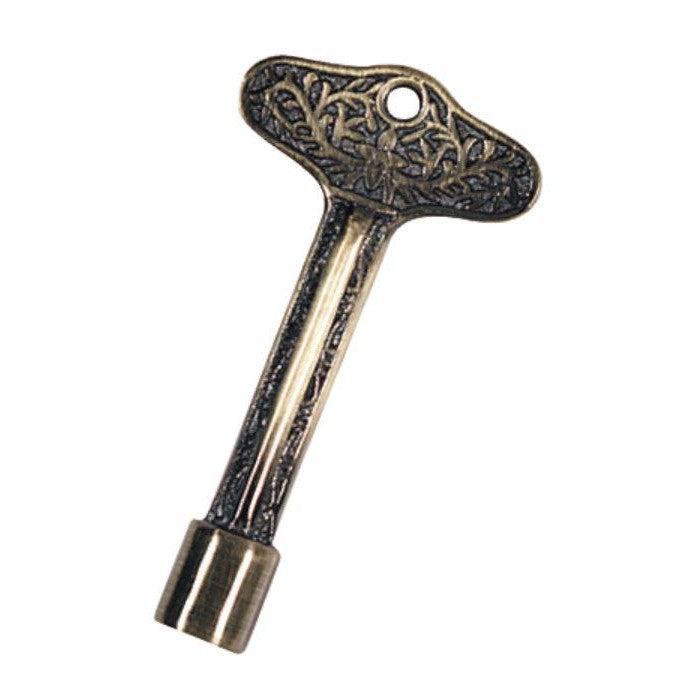 Dagan Industries 4" Antique Brass Gas Valve Key for 5/16" Socket