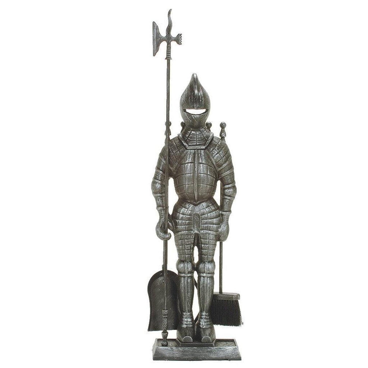 Dagan Industries 44" Pewter Finish 5-Piece Knight Fireset
