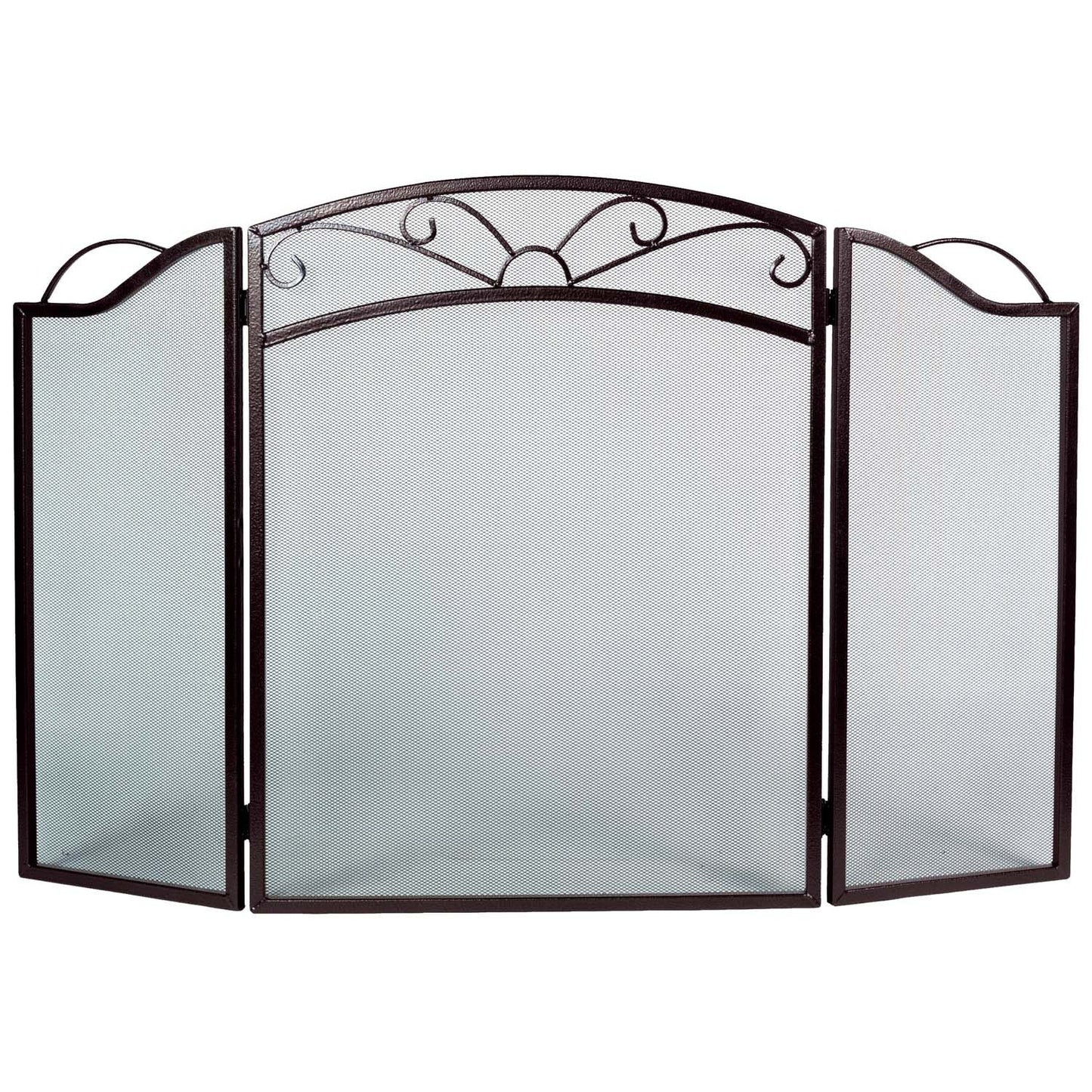 Dagan Industries 47" x 31" Three Fold Bronze Arched Fireplace Screen