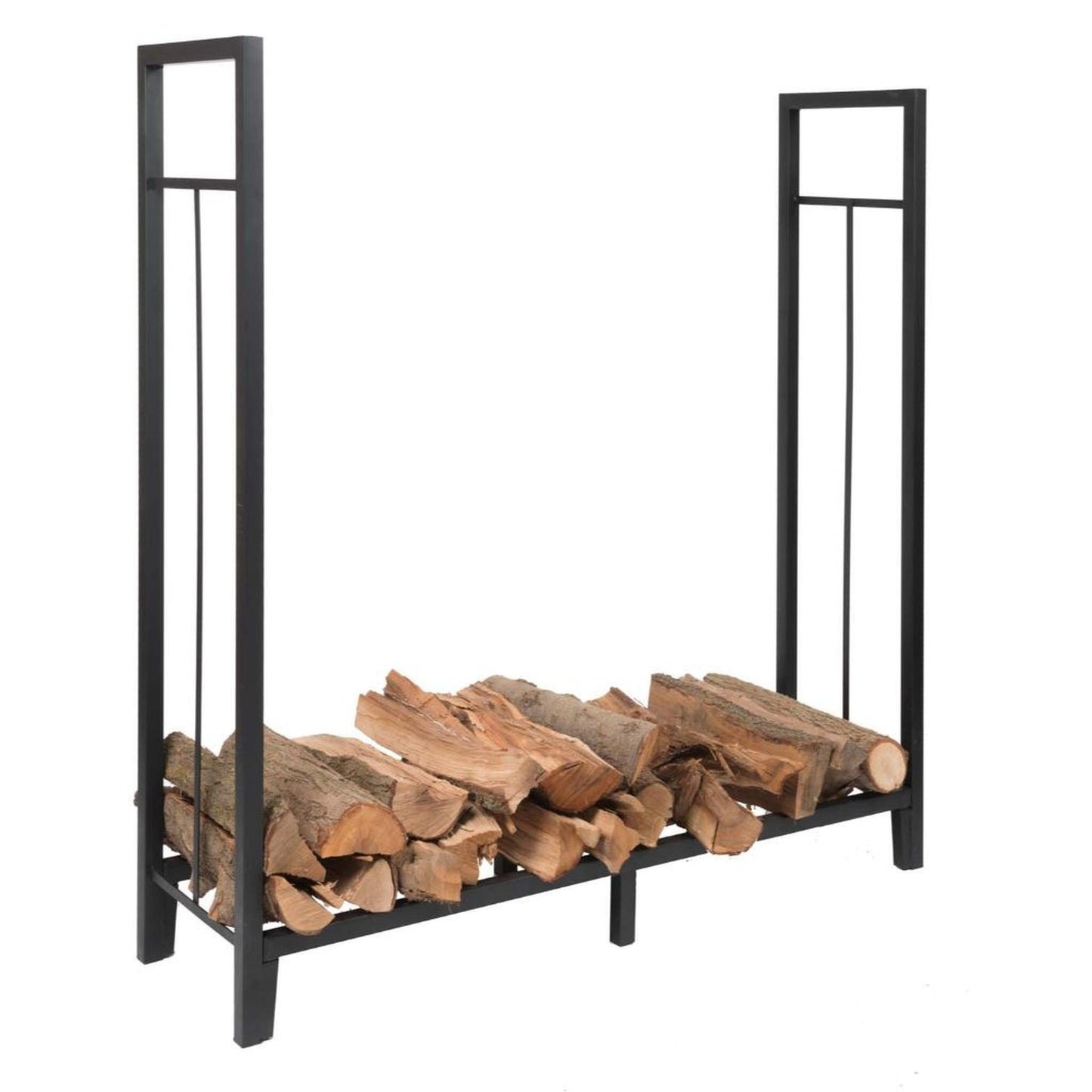 Dagan Industries 48" x 13" Black Steel Log Holder