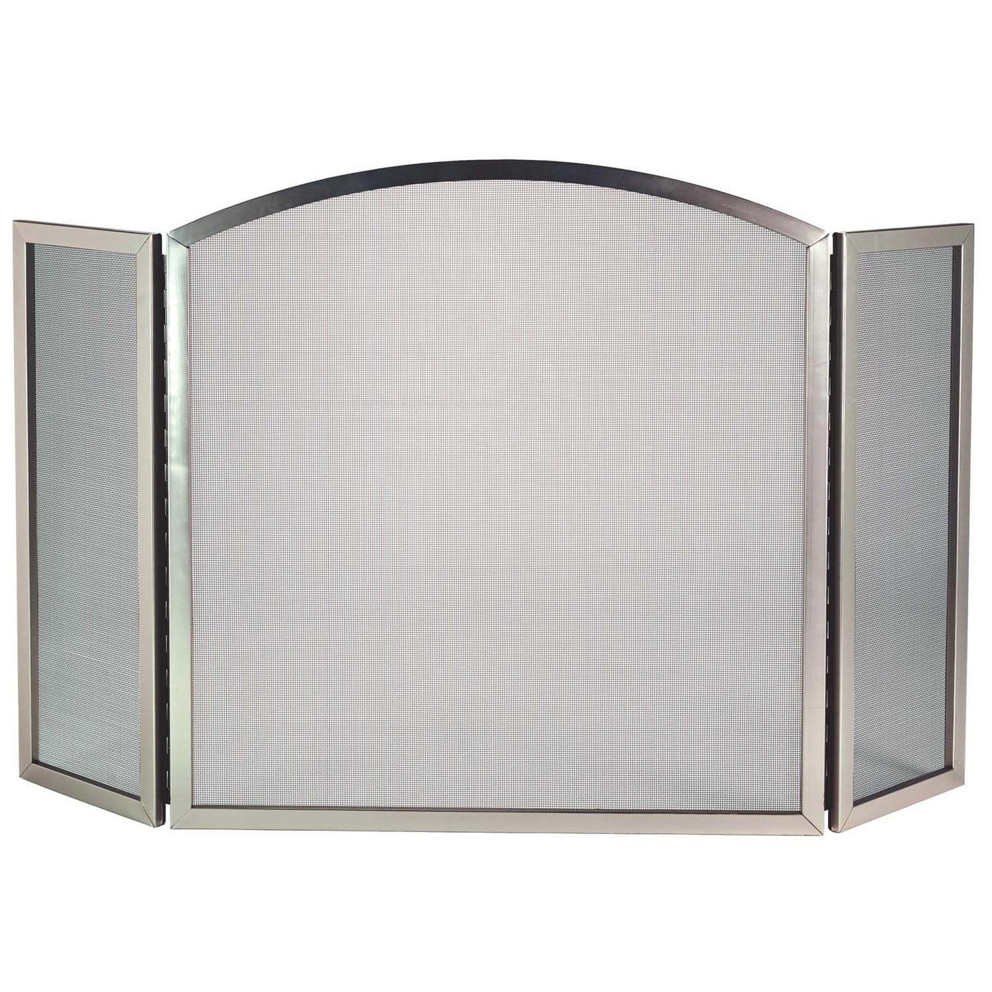 Dagan Industries 50" x 31" Satin Nickel Three Fold Arched Panel Screen