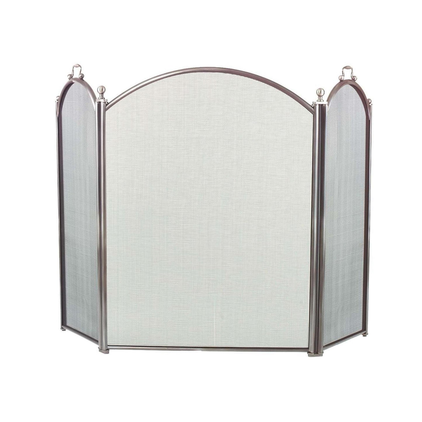 Dagan Industries 52" x 29" Pewter Finish Three Fold Arched Panel Screen