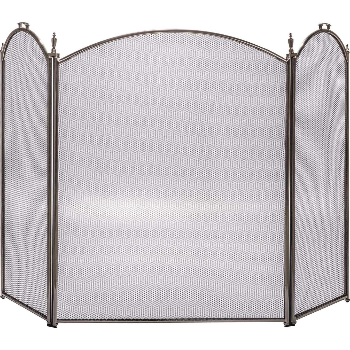 Dagan Industries 52" x 32" Pewter Finish Three Fold Arched Panel Screen