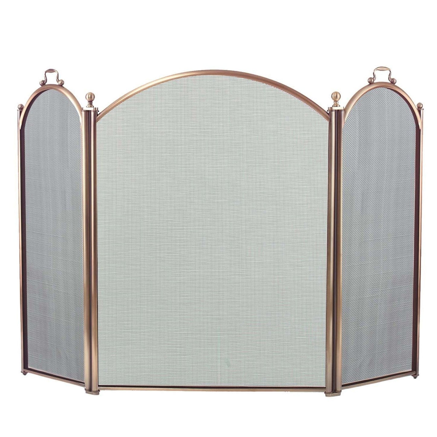 Dagan Industries 52" x 29" Antique Brass Three Fold Arched Panel Screen