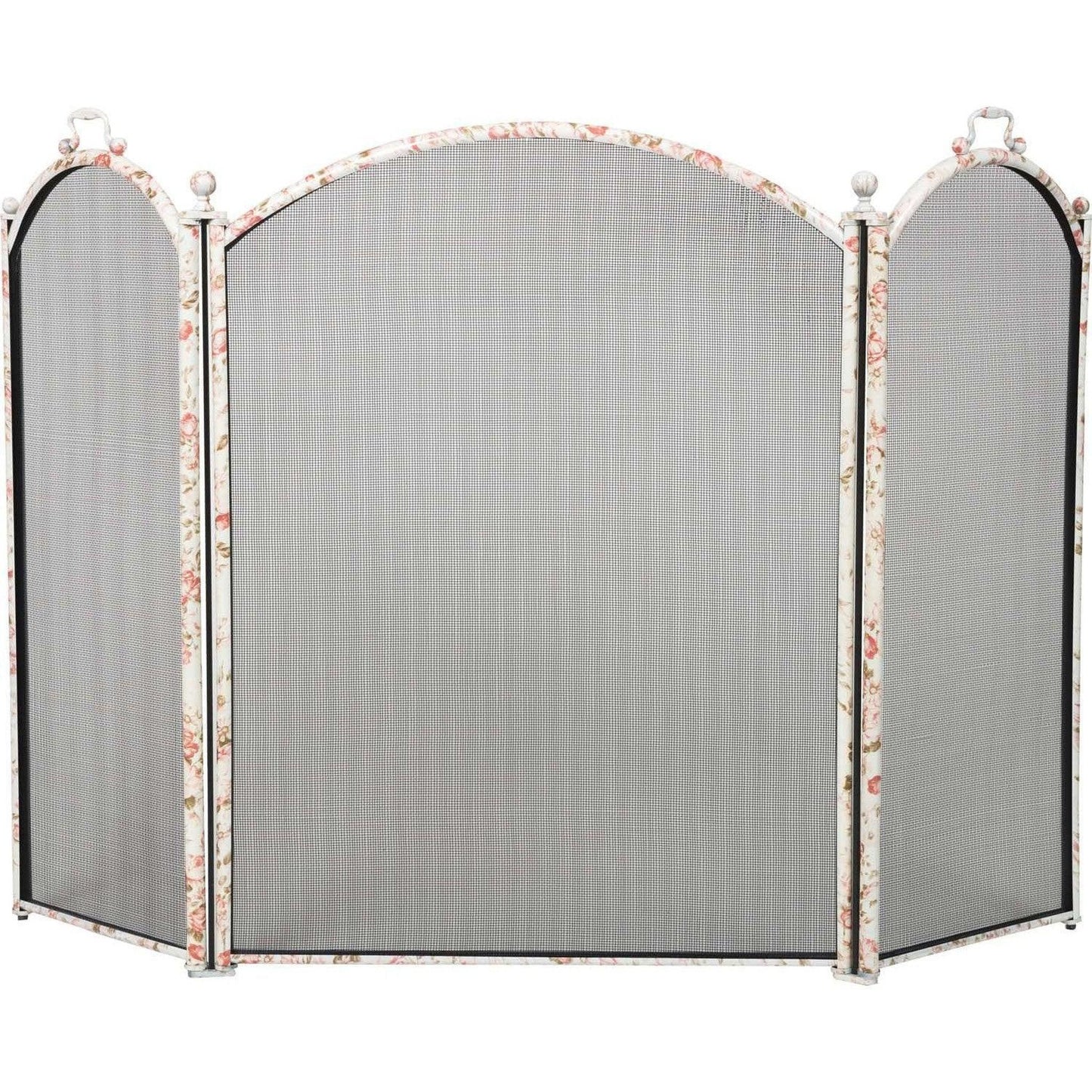 Dagan Industries 52" x 34" Floral Hydro Dipped Design Three Fold Arched Panel Screen