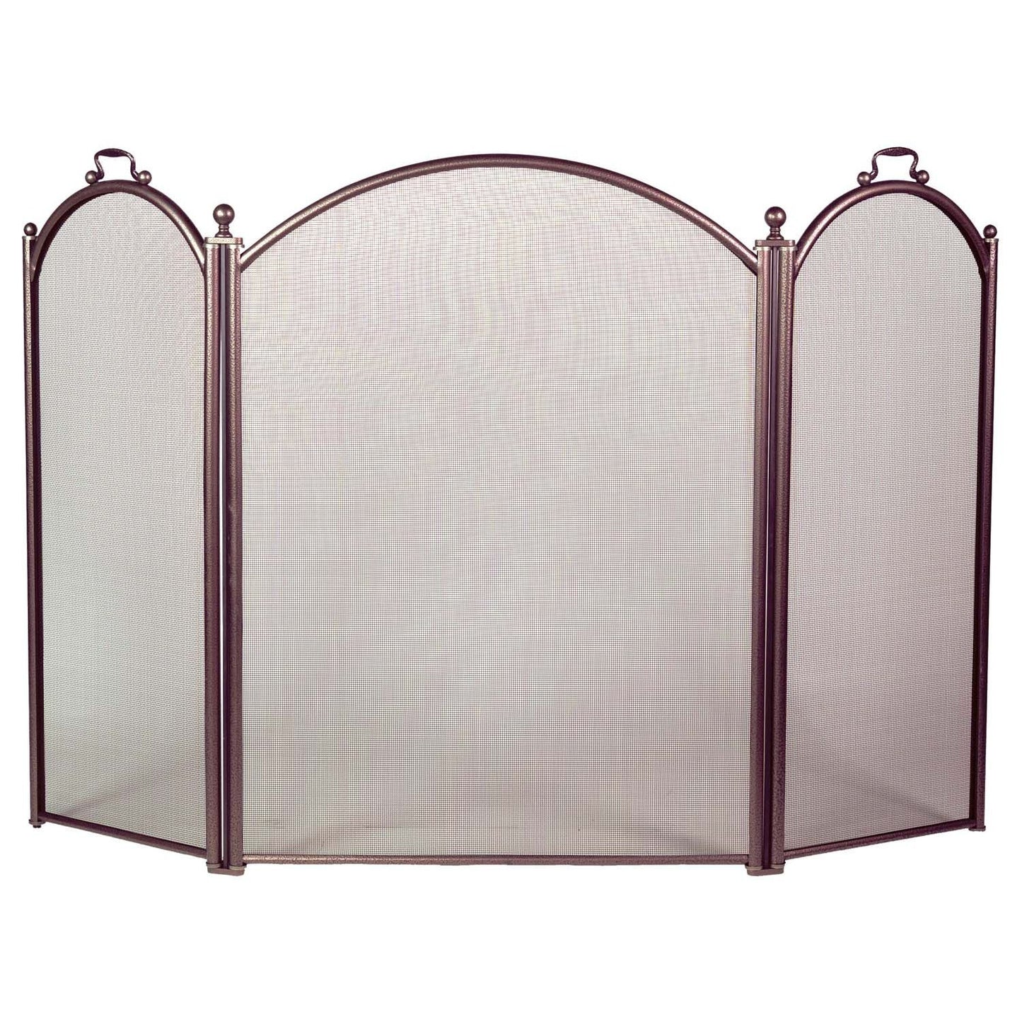 Dagan Industries 52" x 34" Three Fold Bronze Arched Fireplace Screen