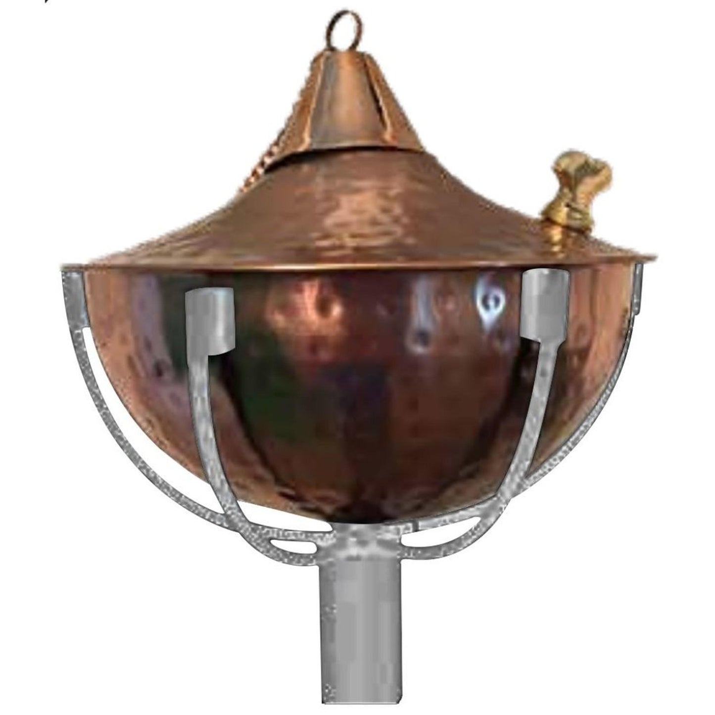 Dagan Industries 59" Stainless Steel With Hammered Copper Plating Torch Bowl