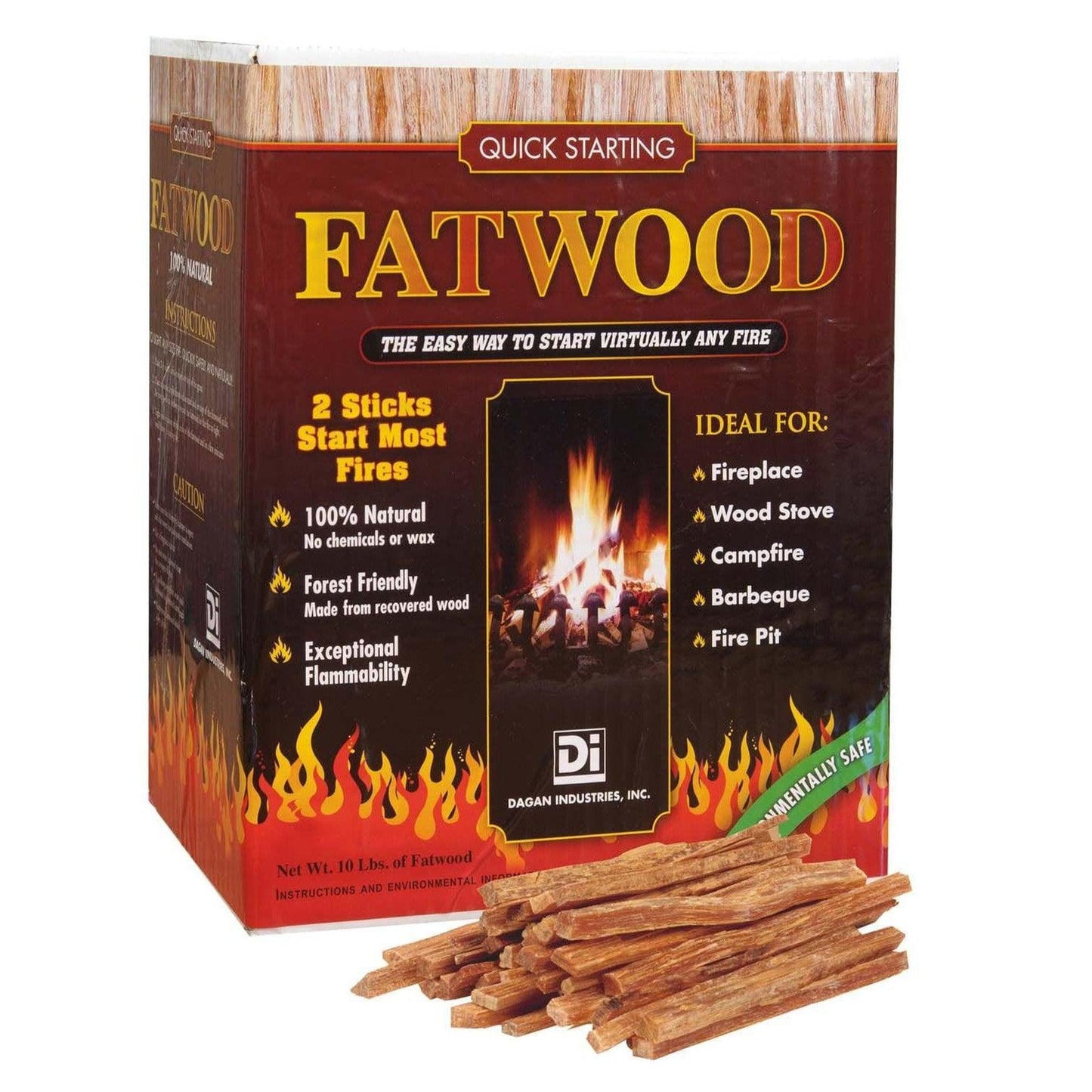 Dagan Industries Fatwood Fire Starter in a Box (10 lbs)