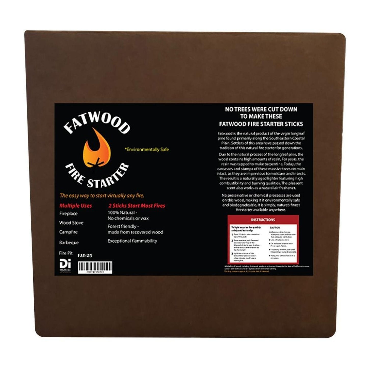Dagan Industries Fatwood Fire Starter in a Box (25 lbs)