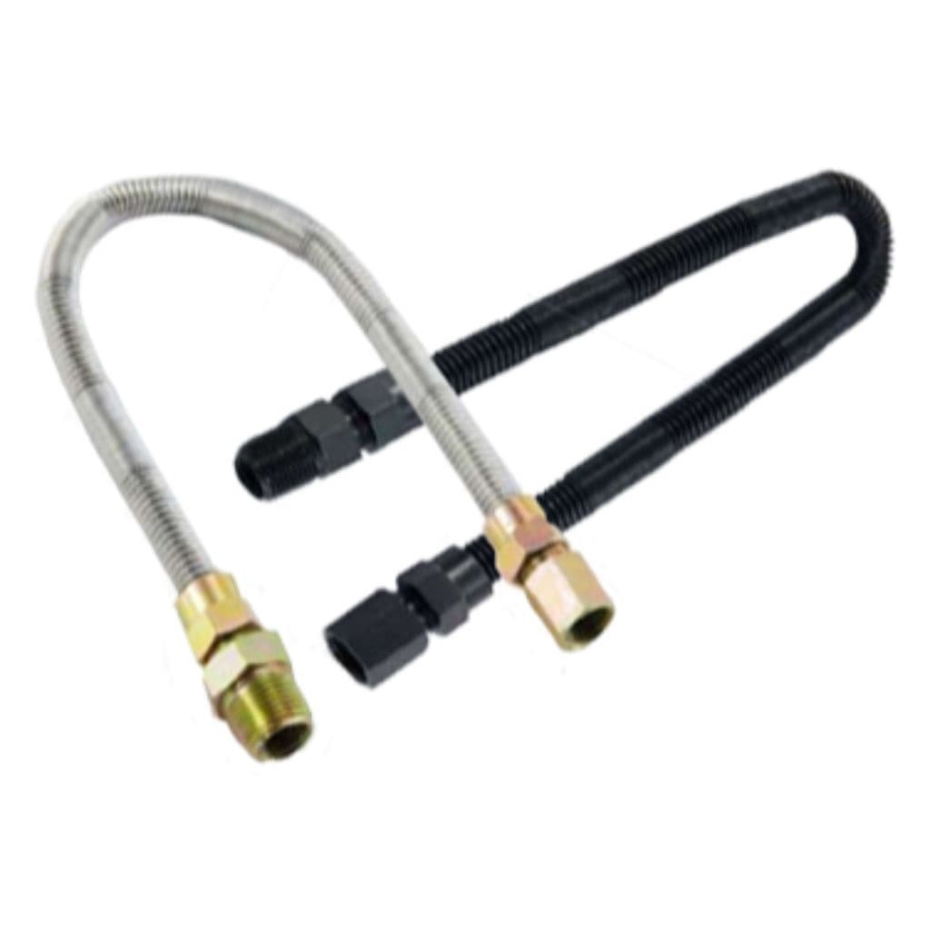 Dante Whistle-Free Stainless Steel Gas Flex Line, 3/8-Inch ID with 1/2-Inch  MIP x 1/2-Inch FIP