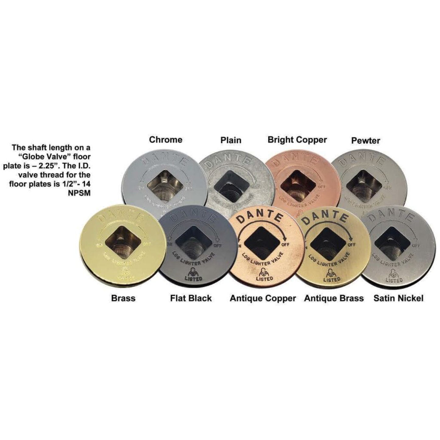 Dante Floor Plate - Glove Valve