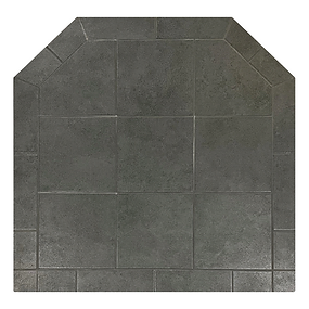 Diamond Hearths Radiant Traditional Edge 48" x 18" Type I Standard Board Black Midnight Tile Ember Protection