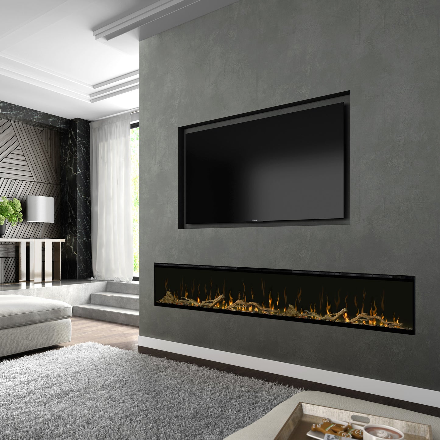Dimplex Driftwood and River Rock Ember Bed for 74" Ignite XL / Evolve Fireplace