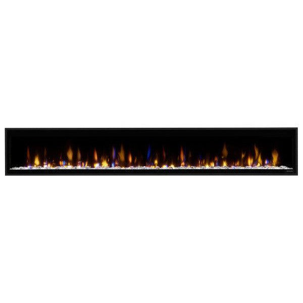 Dimplex Ignite Evolve 100" Built-in Linear Electric Fireplace With Tumbled Glass and Driftwood Media