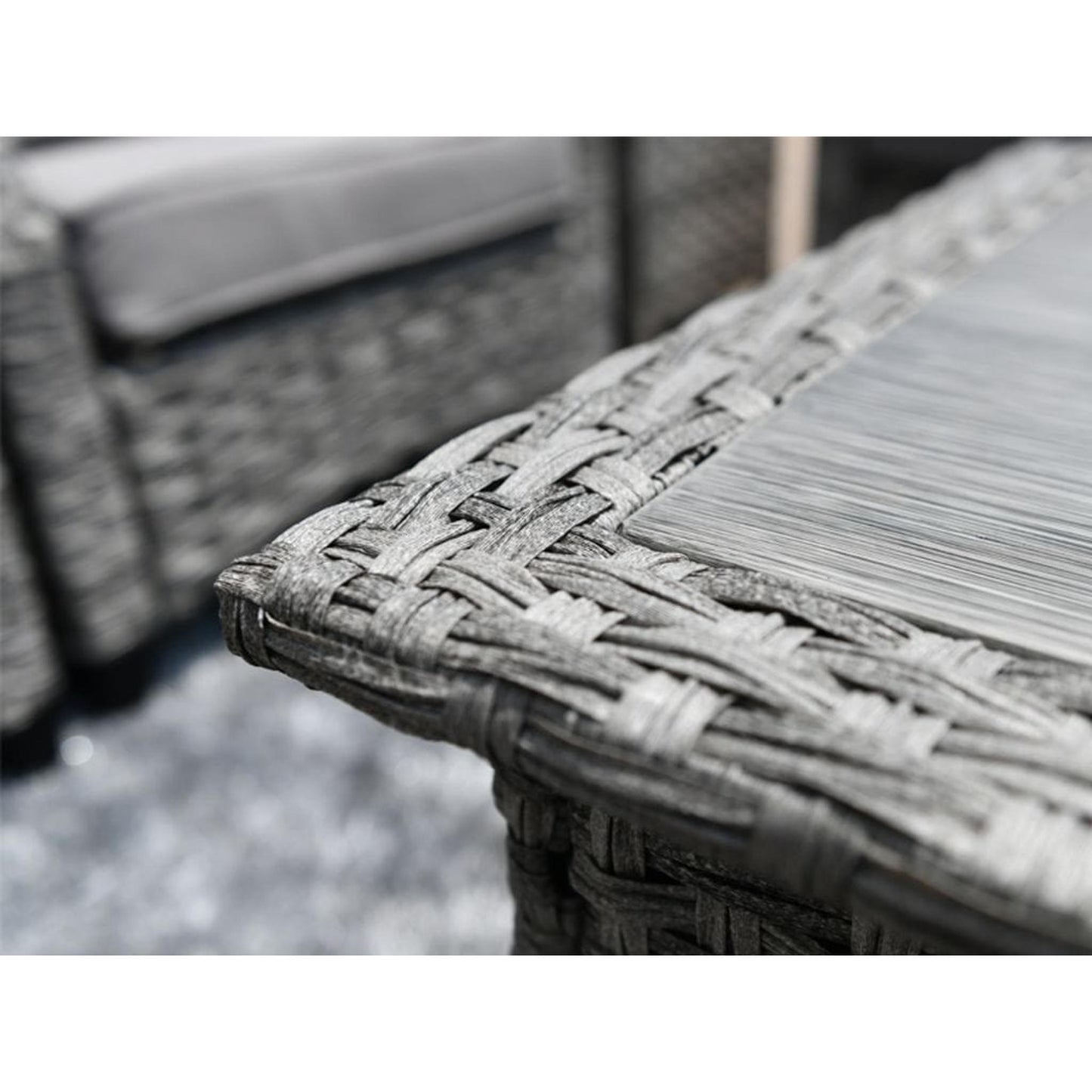 Direct Wicker Convention Sofa Set With Fire Pit Coffee Table (Single Items Included)