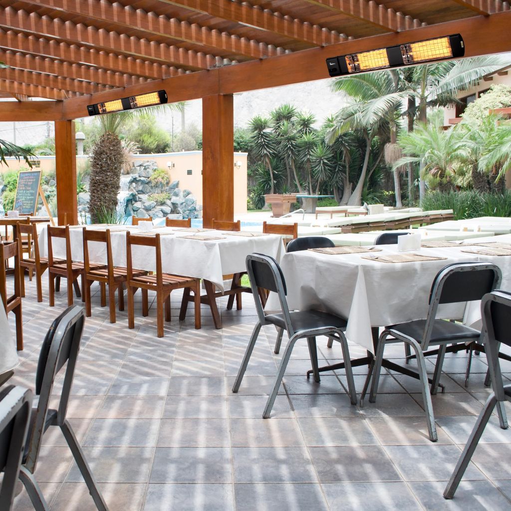 Dr. Infrared Heater 41" Black Carbon Wall Mount Ceiling Infrared Indoor and Outdoor Patio Heater with Remote