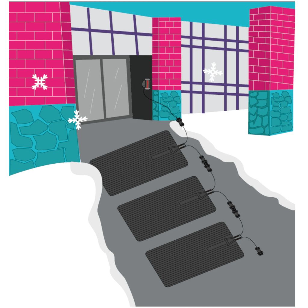 Dr. Infrared Heater Heated Rubber Snow & Ice Melting Mat (Mat Only)