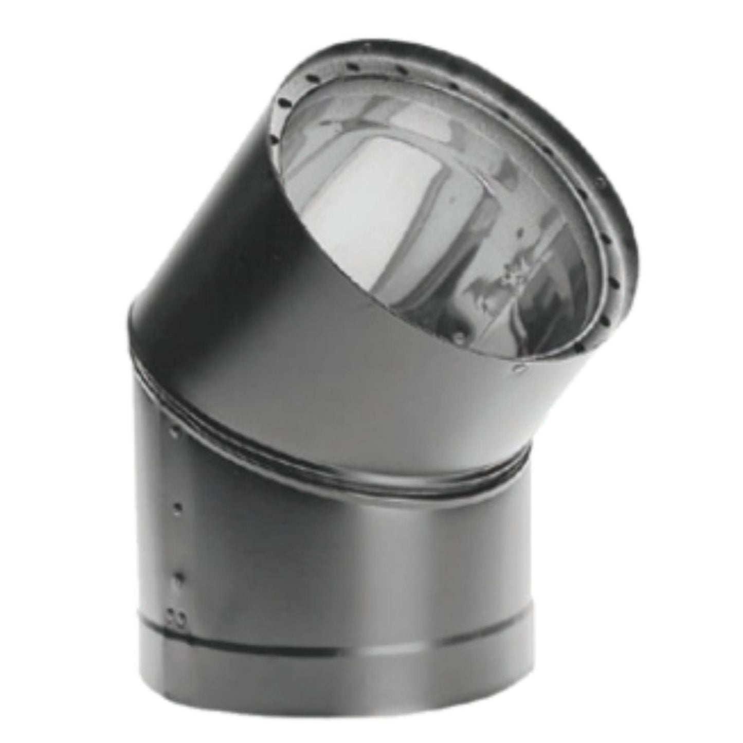 DuraVent DVL 7" 45-Degree Black Double-Wall Elbow