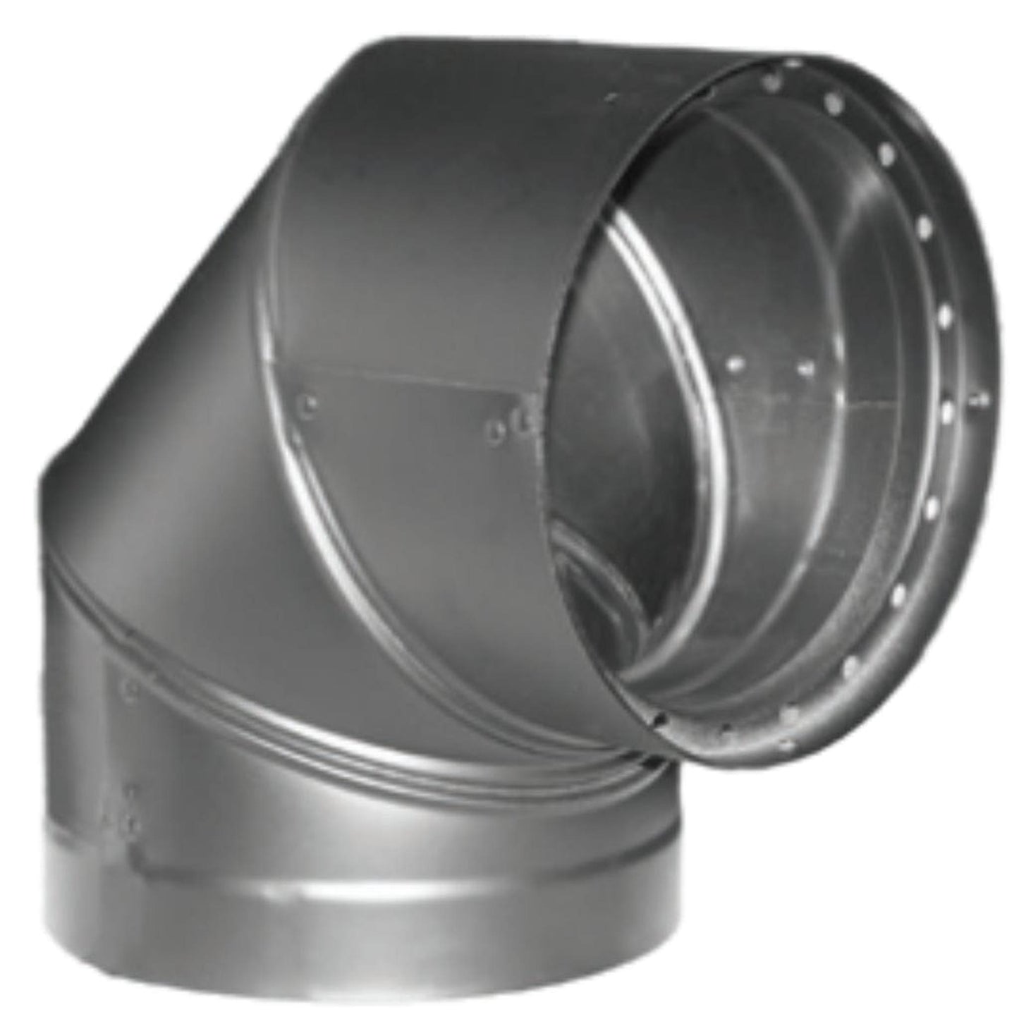 DuraVent DVL 7" 90-Degree Black Double-Wall Elbow