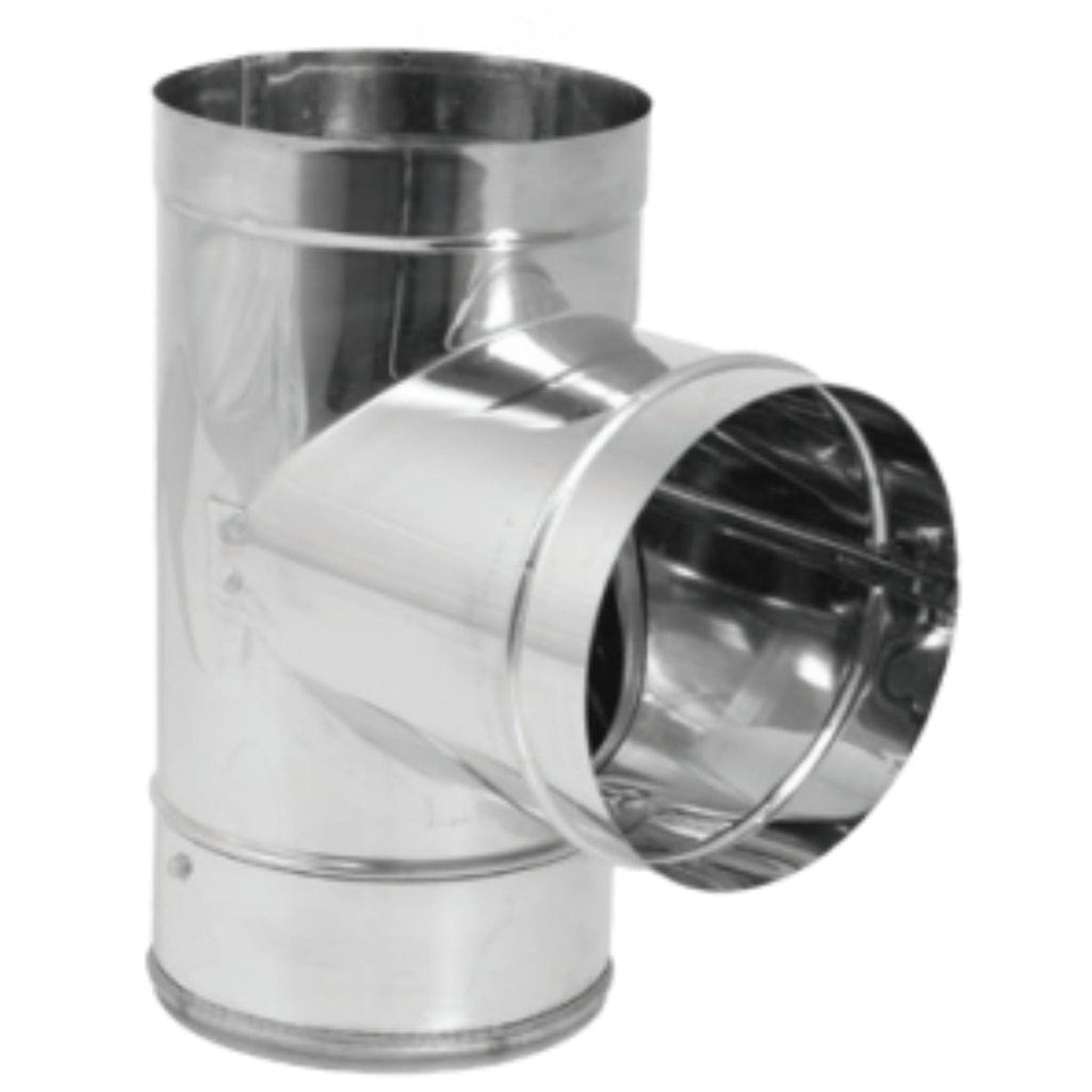 DuraVent DuraBlack 8" Stainless Steel Tee With Clean-Out Cap