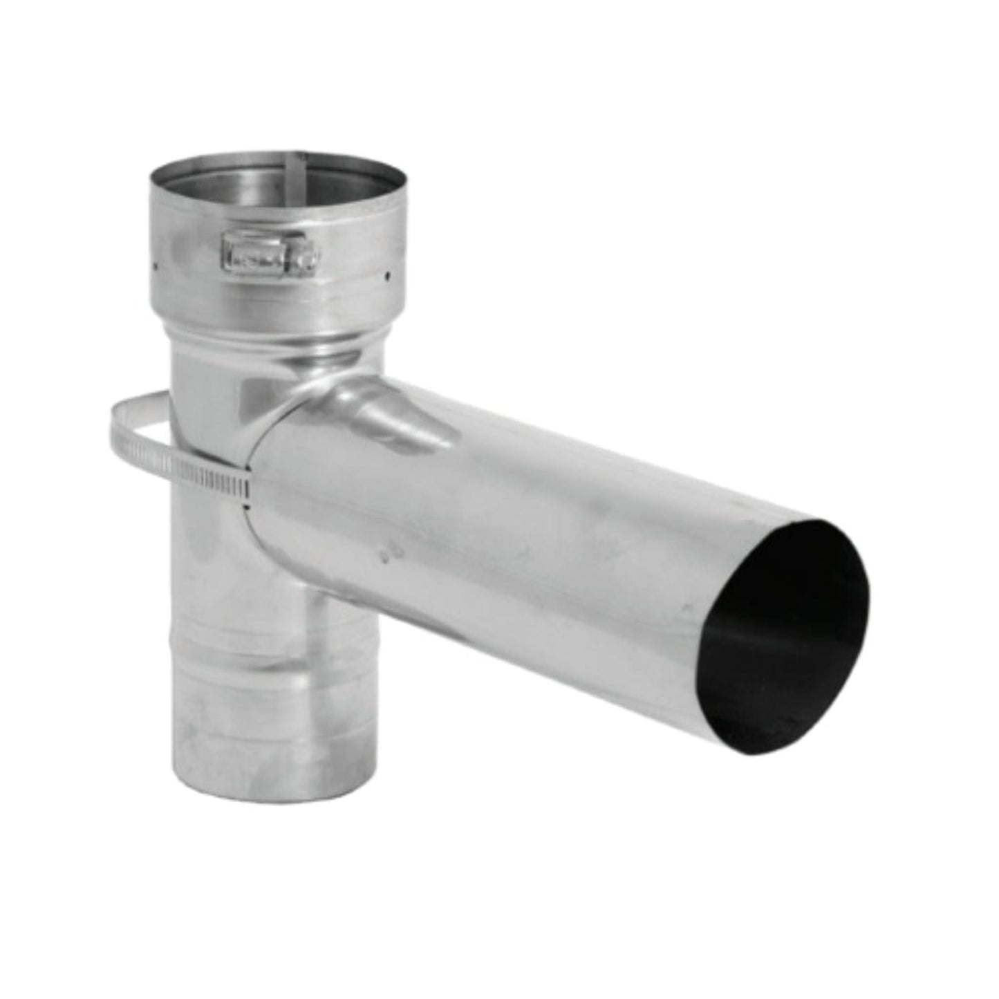 DuraVent DuraFlex 12" Stainless Steel Tee With Removable Snout