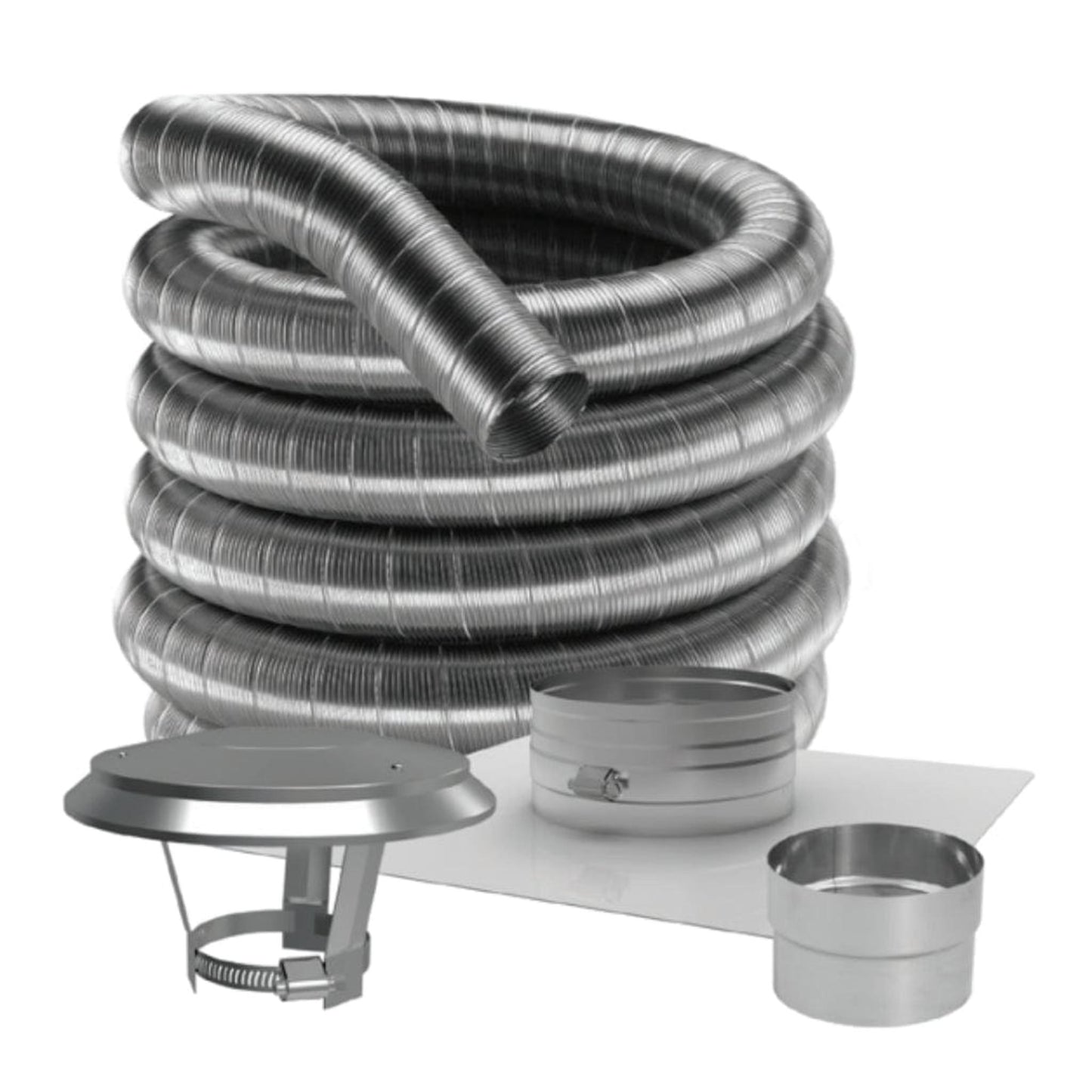 DuraVent DuraFlex 316 4" x 15' Stainless Steel Basic Kit