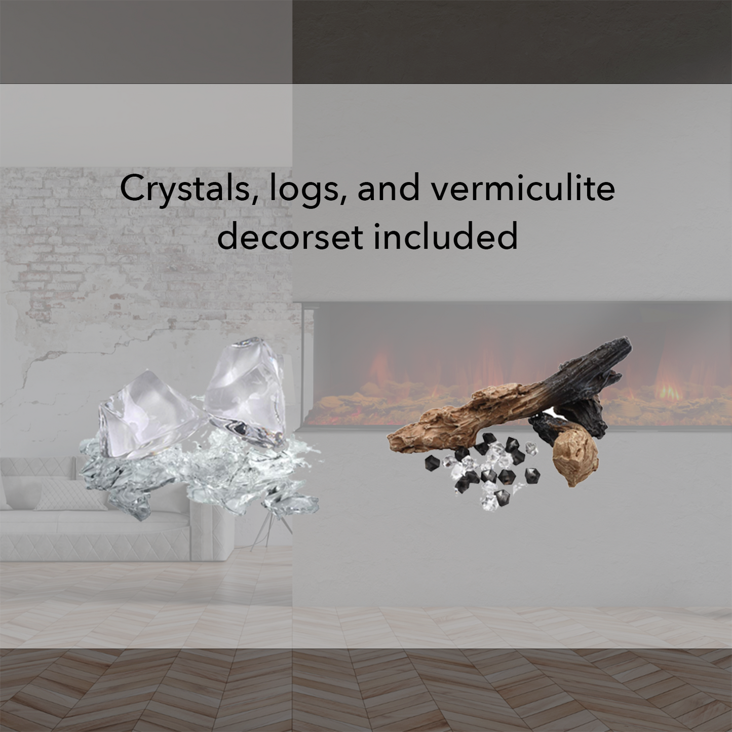Dynasty Melody 40" Multi-Sided Smart Linear Electric Fireplace